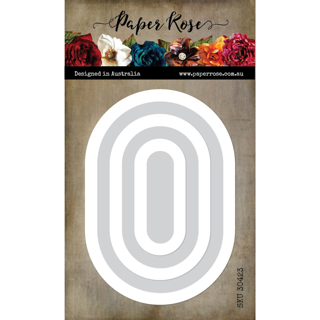 Paper Rose Arch Oval Frames Die 30423 stripe view