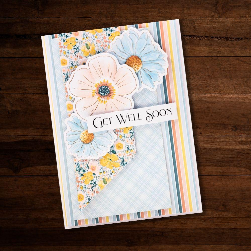 Paper Rose Maya's Garden Die Cuts 30594 get well soon