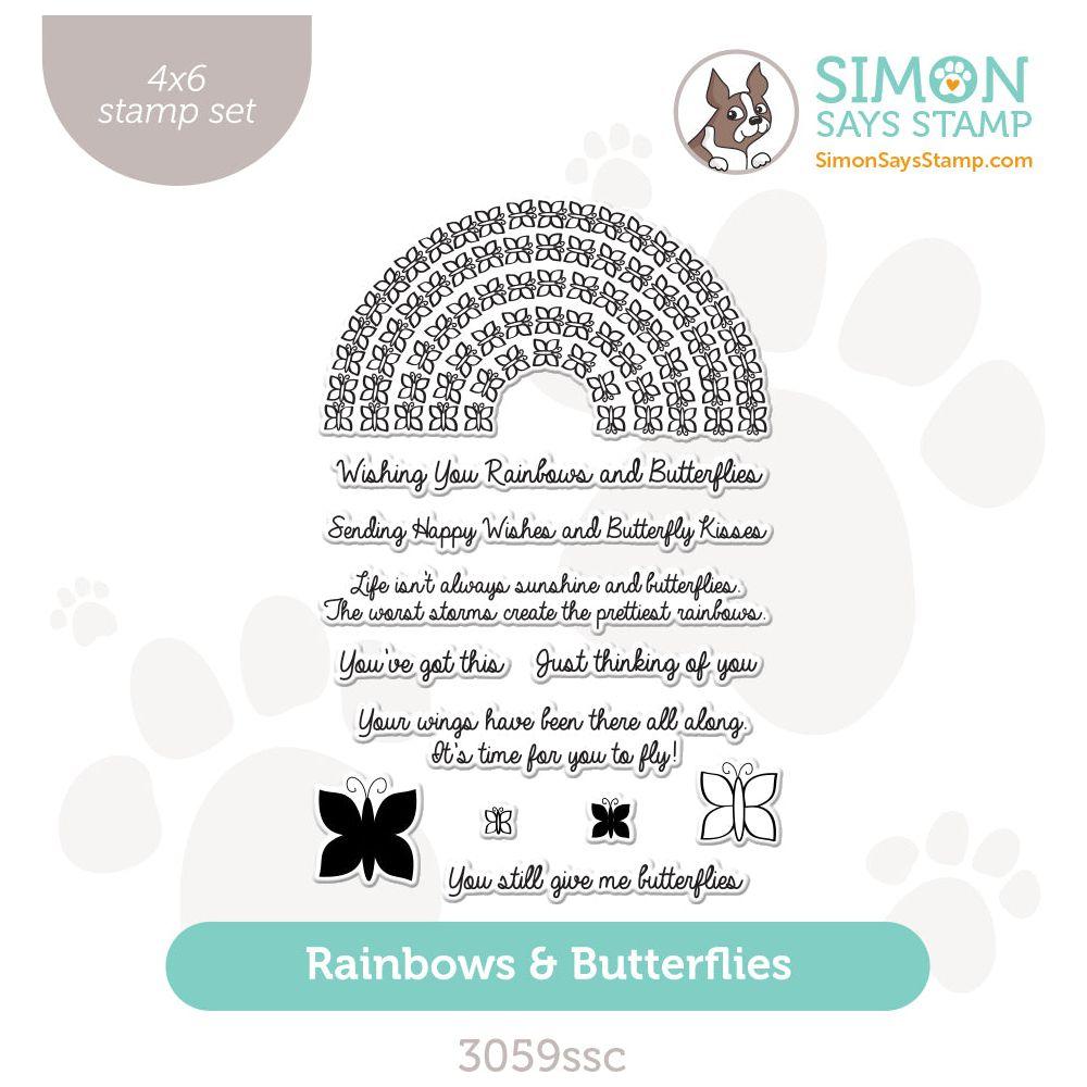 Simon Says Clear Stamps Rainbows and Butterflies 3059ssc Sunny Vibes