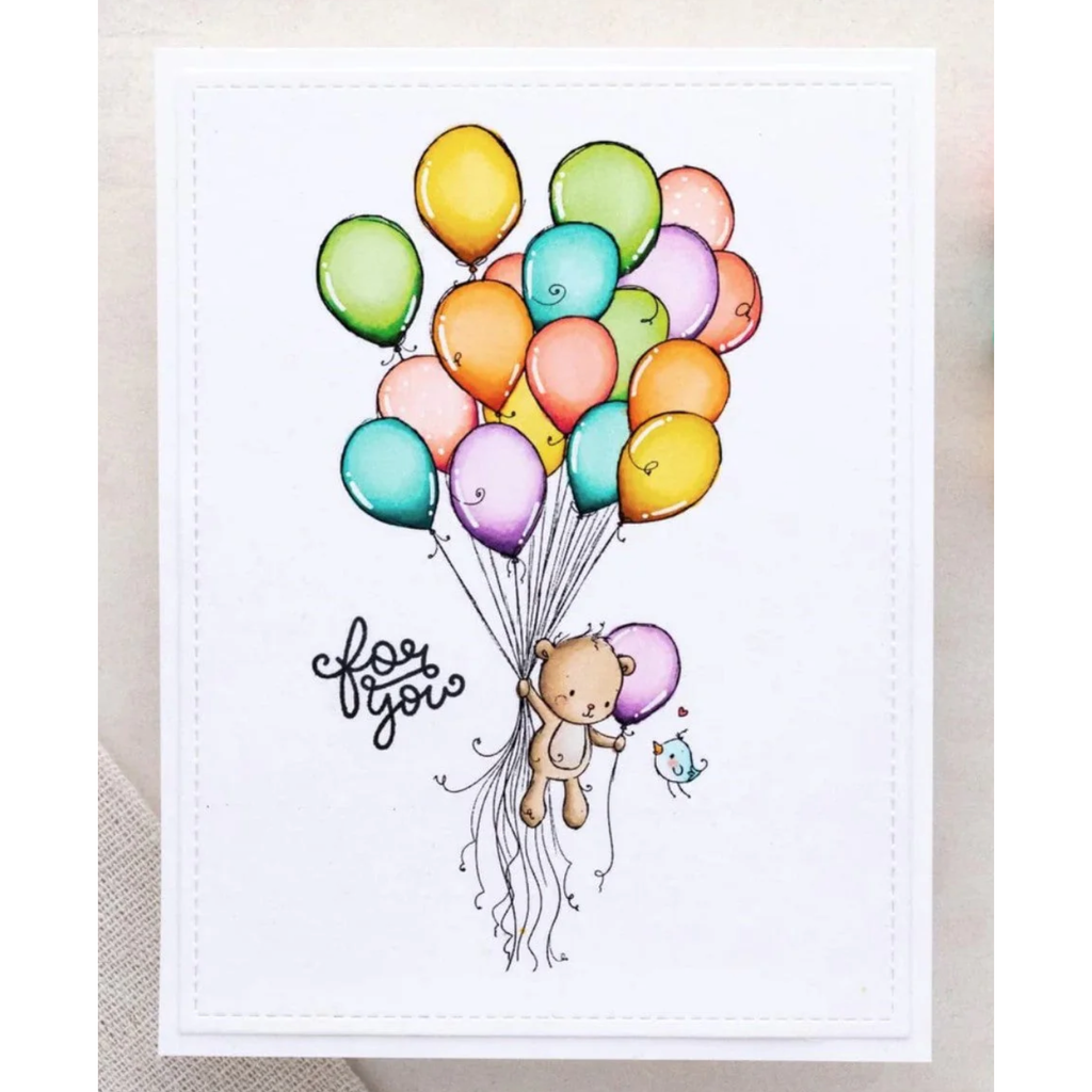 Paper Rose Teddy's Balloons Clear Stamp 30687 for you