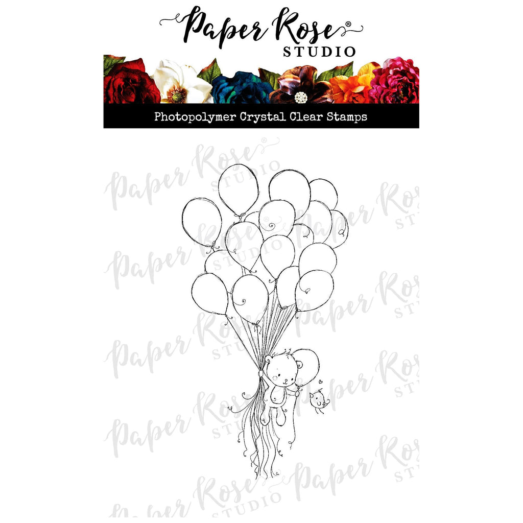 Paper Rose Teddy's Balloons Clear Stamp 30687