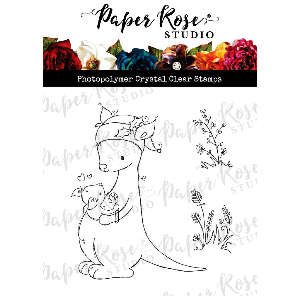 Paper Rose Christmas Kangaroos Clear Stamp 30699