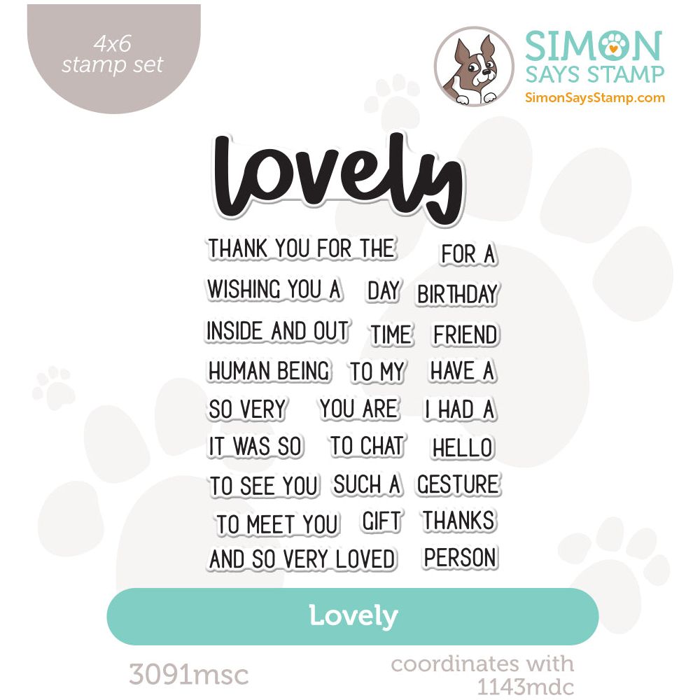 Simon Says Clear Stamps Lovely 3091msc Stamptember