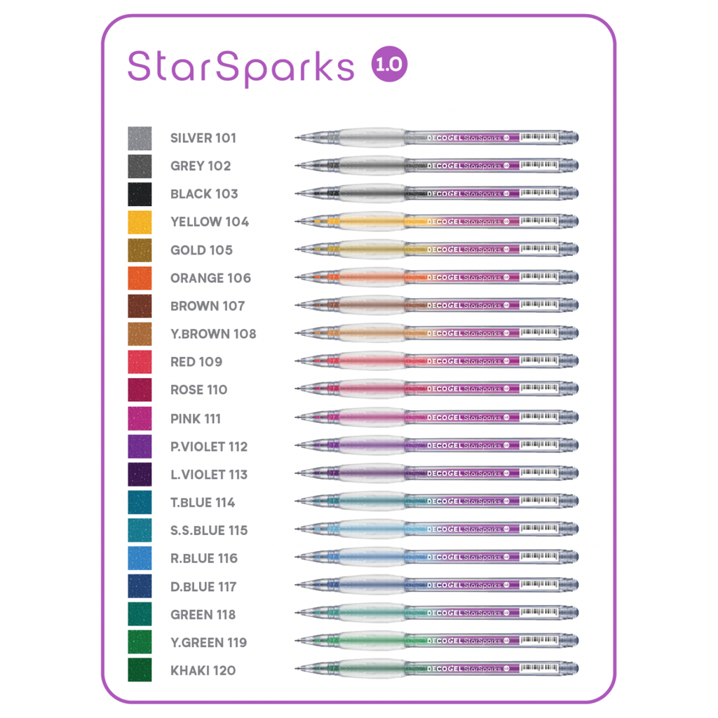 Karin Star Sparks DecoGel 1.0 Pen Set 30c1 colors