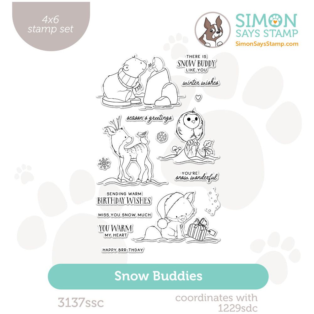 Simon Says Clear Stamps Snow Buddies 3137ssc Festive Fun