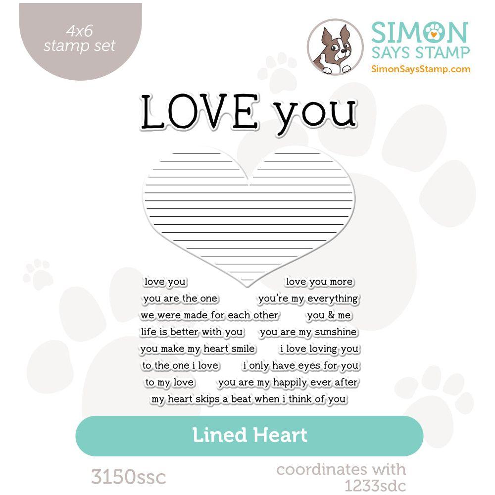 Simon Says Stamp Lined Heart Clear Stamp Set