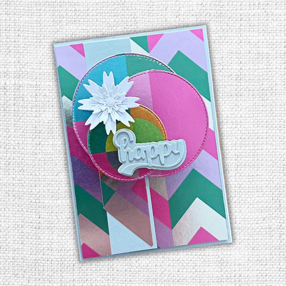 Paper Rose Layered Happy Inked Small Dies 31587 happy flower