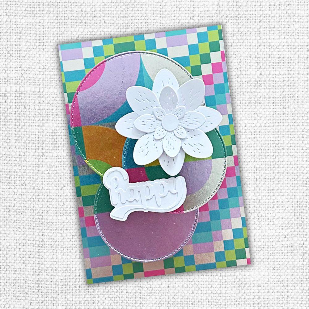 Paper Rose Layered Happy Inked Small Dies 31587 happy circle