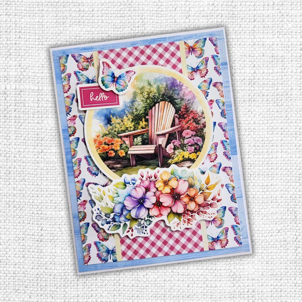 Paper Rose Rainbow Garden 1.0 Die Cuts & Sentiments 31686 hello