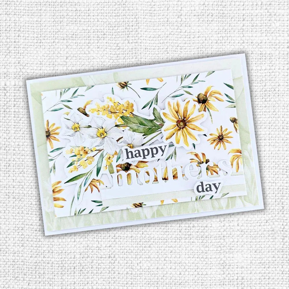 Paper Rose Mother’s Border Word Die 31956 happy day