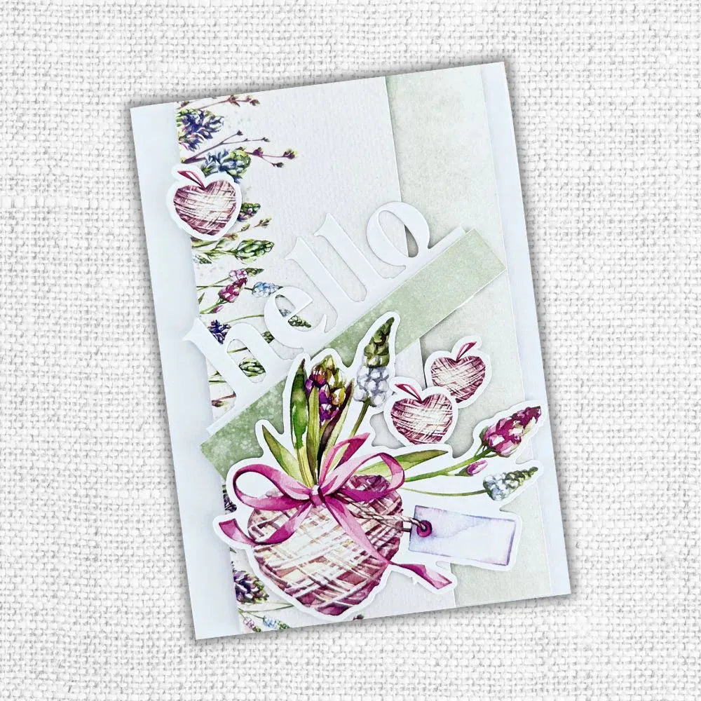 Paper Rose Hello Border Word Die 31959 floral