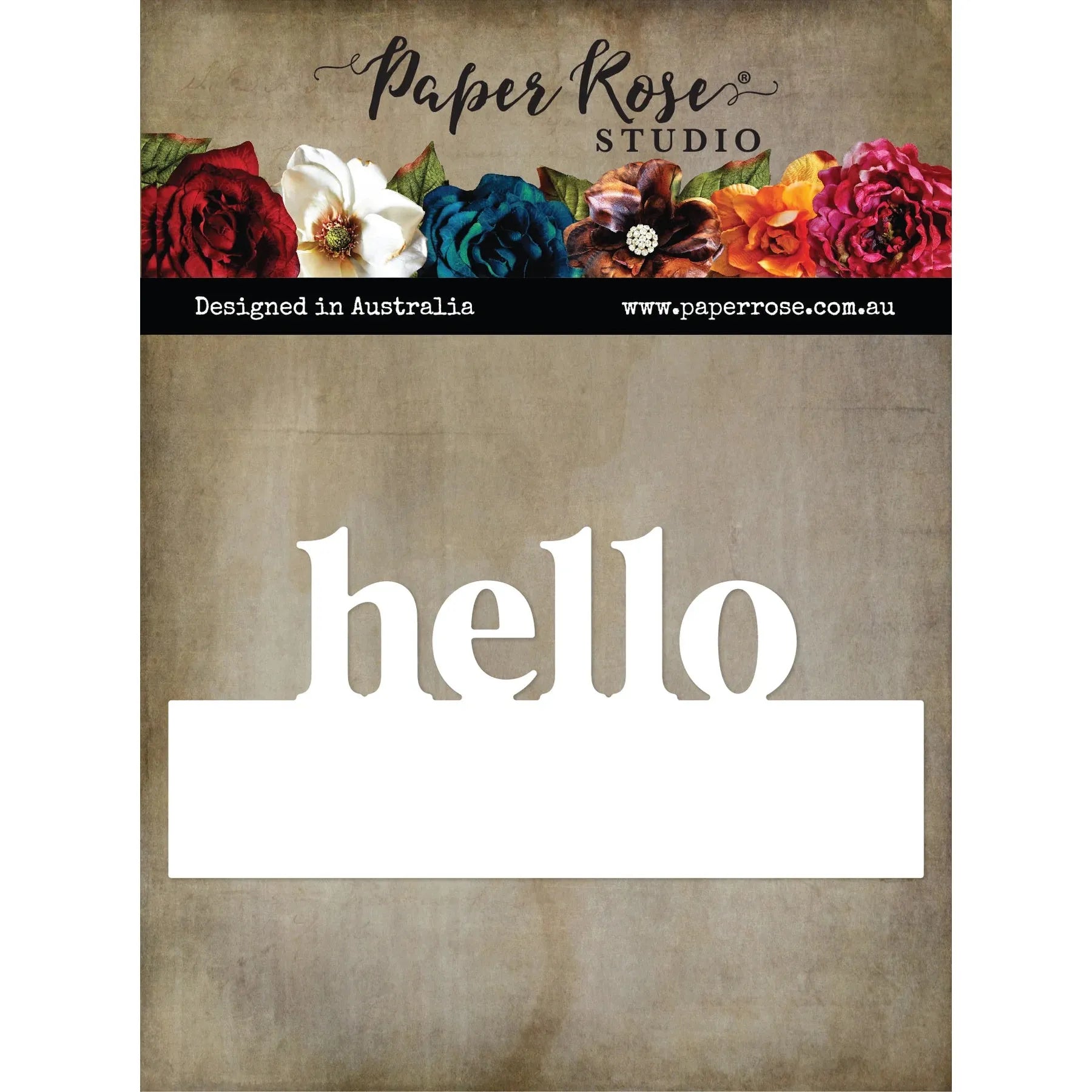 Paper Rose Studio Hello Border Word Die