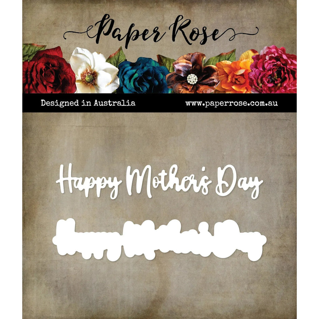 Paper Rose Happy Mother’s Day Layered Word Dies 31965