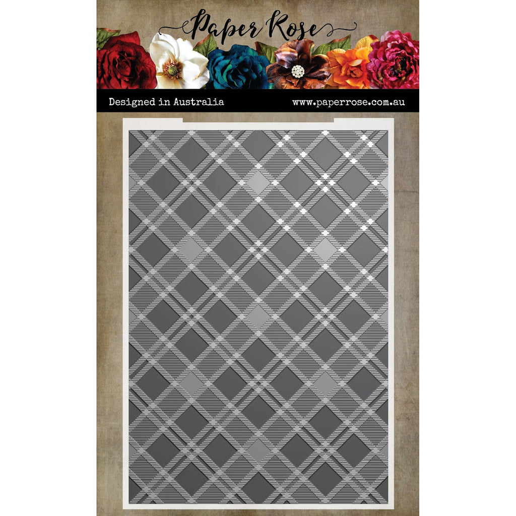 Paper Rose Ben's Plaid 3D Embossing Folder 32157