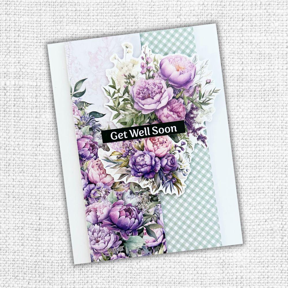 Paper Rose Lavender & Roses Embossed Die Cuts 32187 get well soon