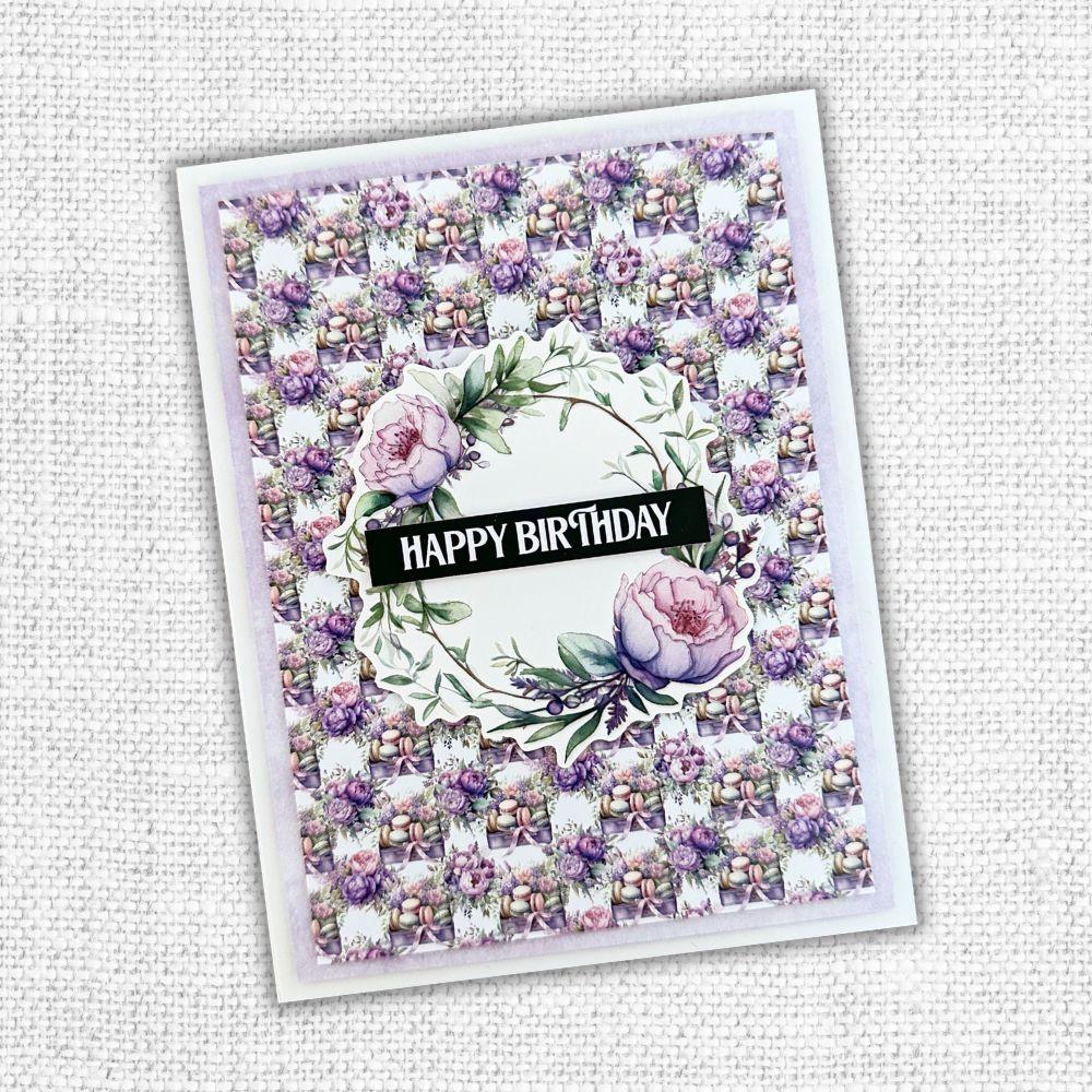 Paper Rose Lavender & Roses Embossed Die Cuts 32187 birthday