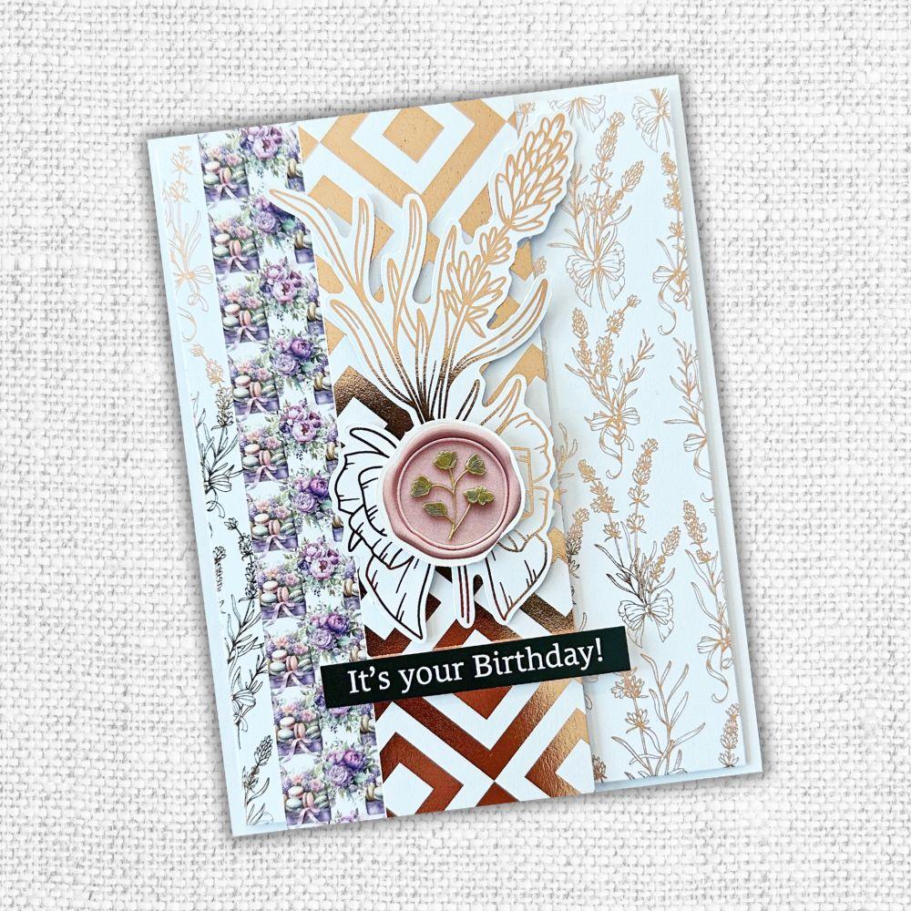 Paper Rose Lavender & Roses 6x6 Rose Gold Foil Paper 32217 your birthday