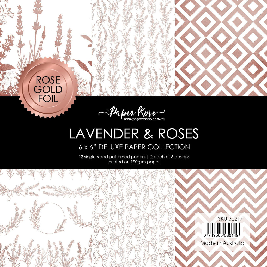 Paper Rose Lavender & Roses 6x6 Rose Gold Foil Paper 32217