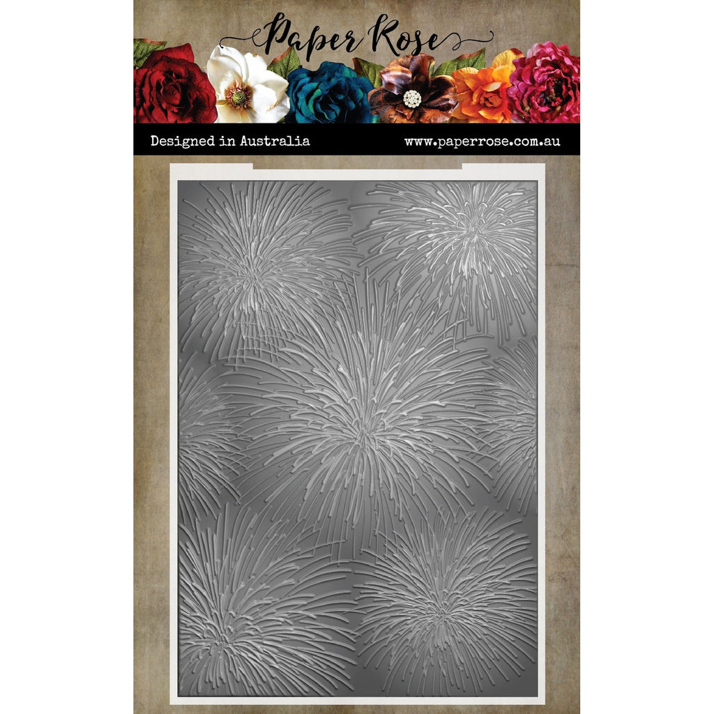 Paper Rose Fireworks 3d Embossing Folder 32286