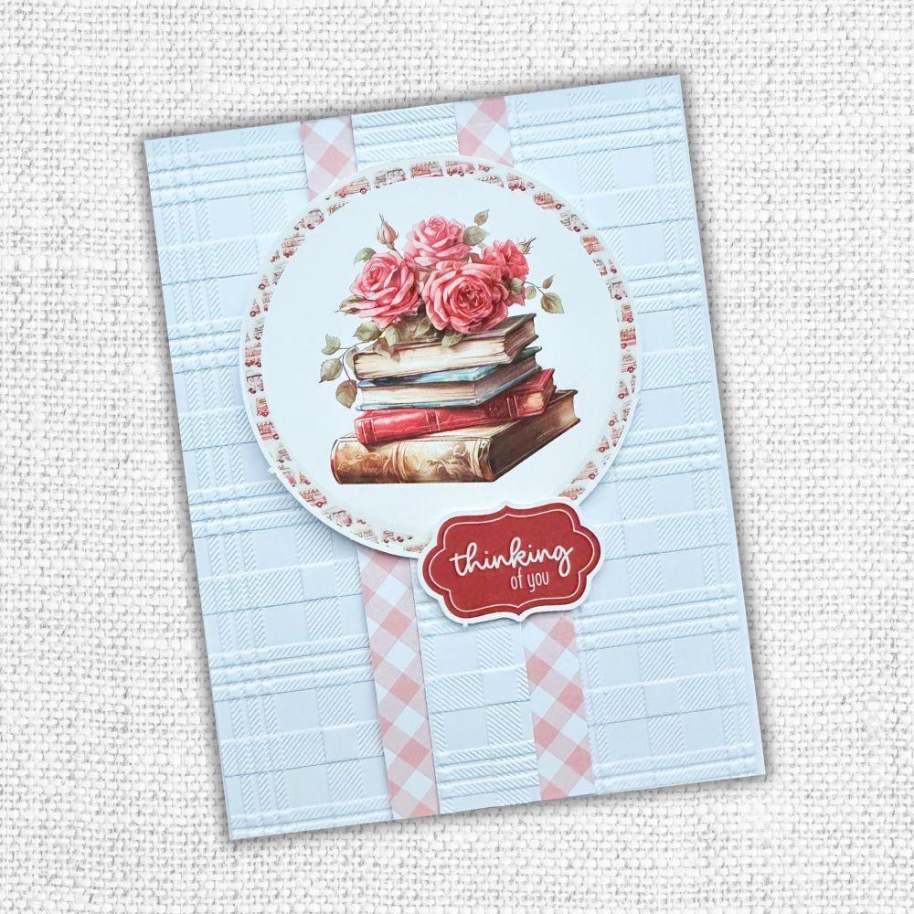 Paper Rose Winter Plaid 3d Embossing Folder 32289 thinking of you