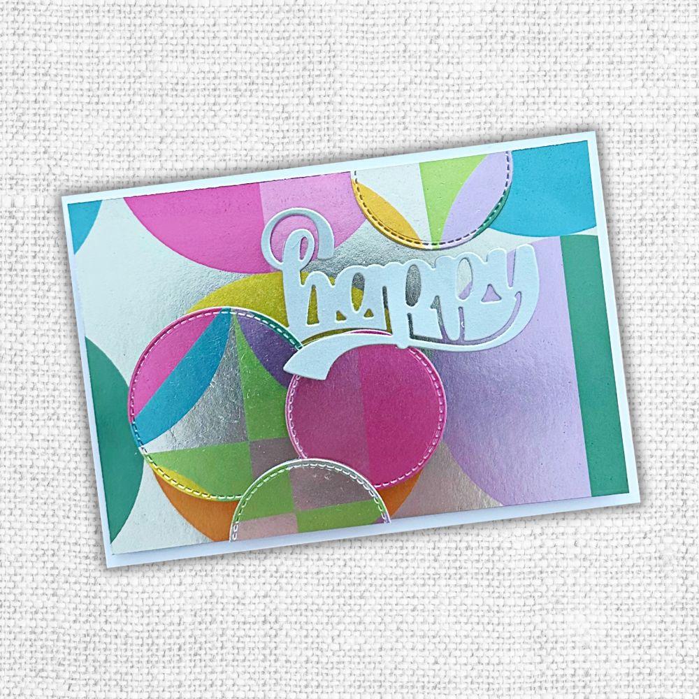 Paper Rose Retro Foil 12x12 Paper 32526 happy circles