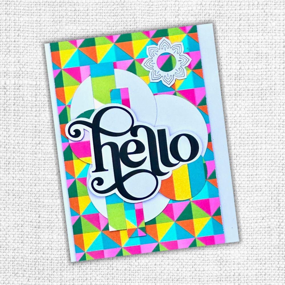 Paper Rose Retro Foil 6x6 Paper 32529 hello