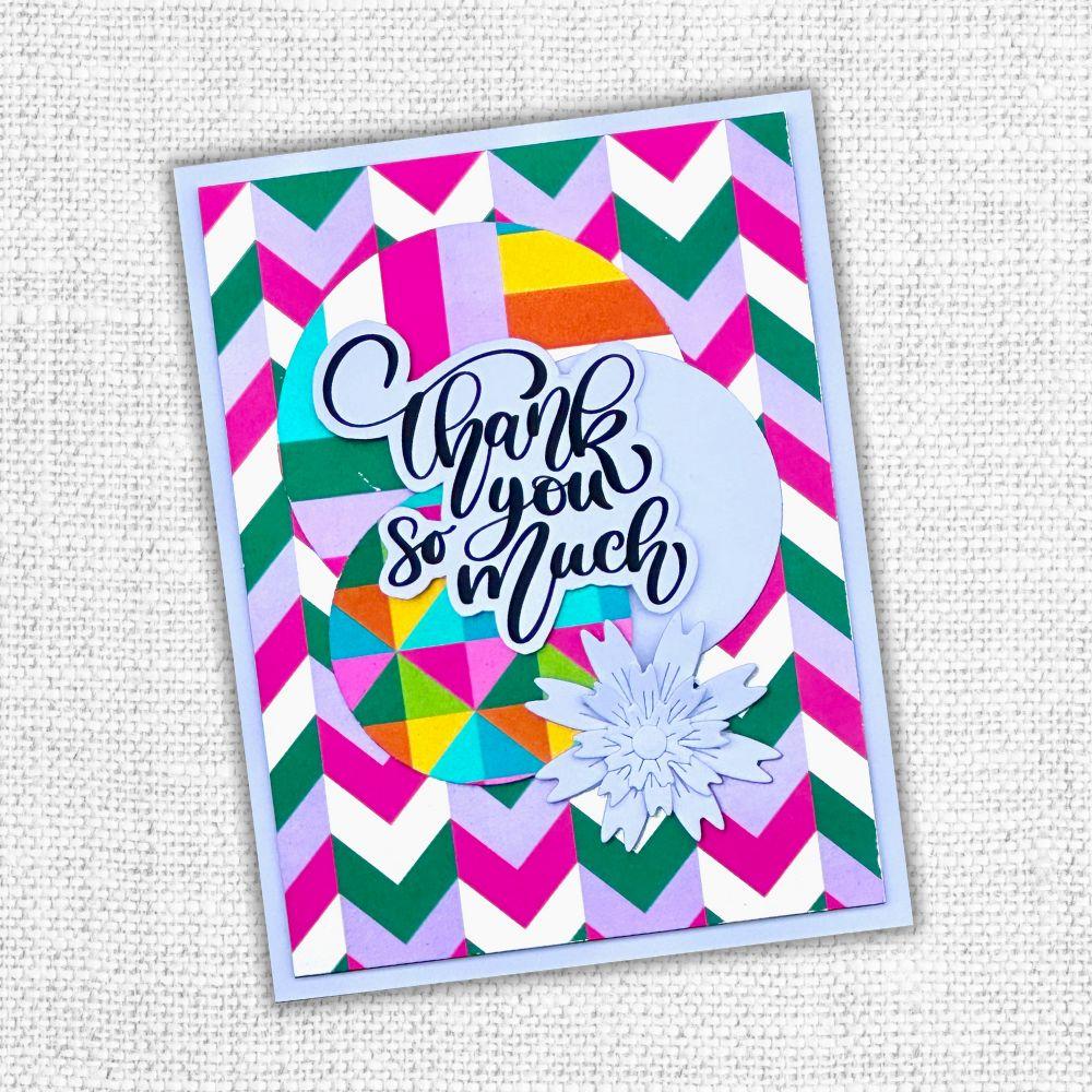 Paper Rose Retro Foil 6x6 Paper 32529 thank you