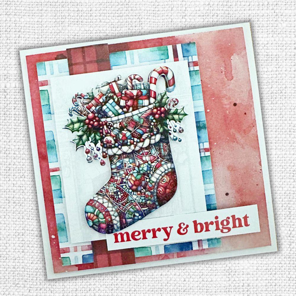 Christmas Cheer Embossed Die Cuts 32532 merry & bright