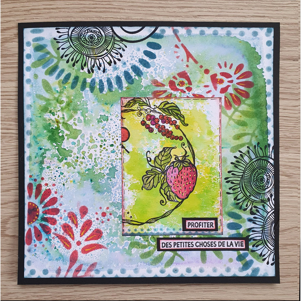 Carabelle Studio Cercle Fruité A6 Cling Stamps sa60654 berries