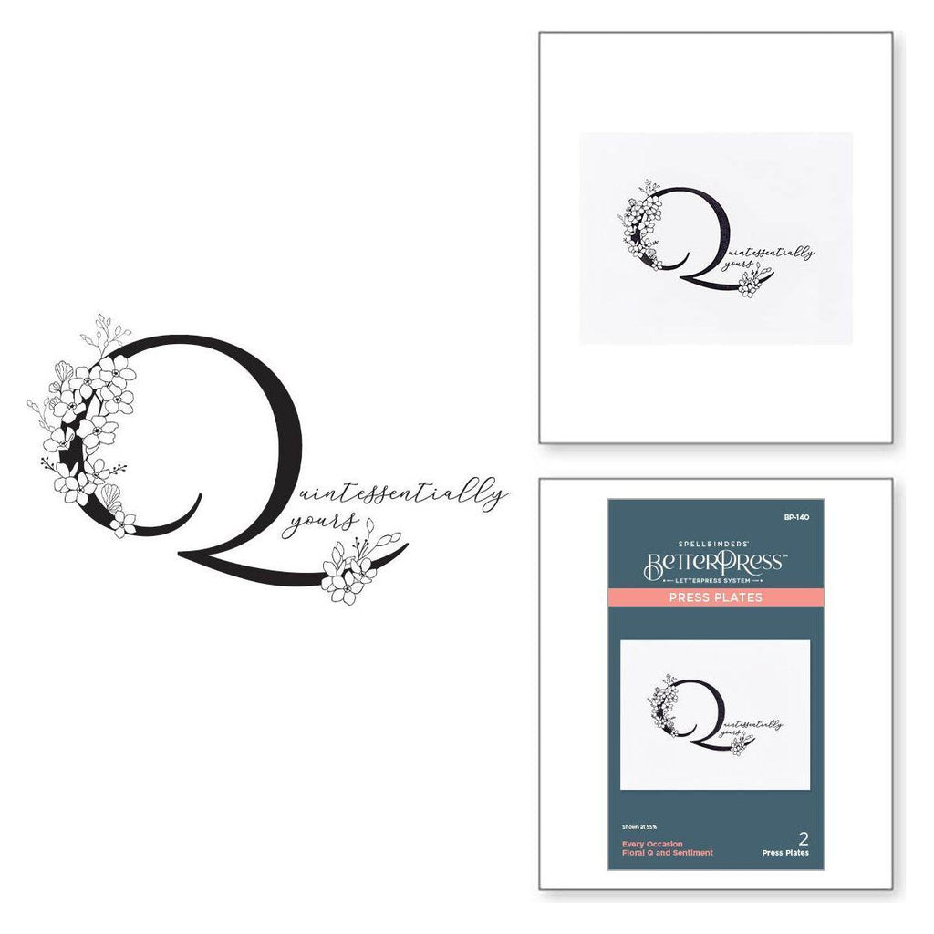 bp-140 Spellbinders Floral Q and Sentiment Press Plates product image