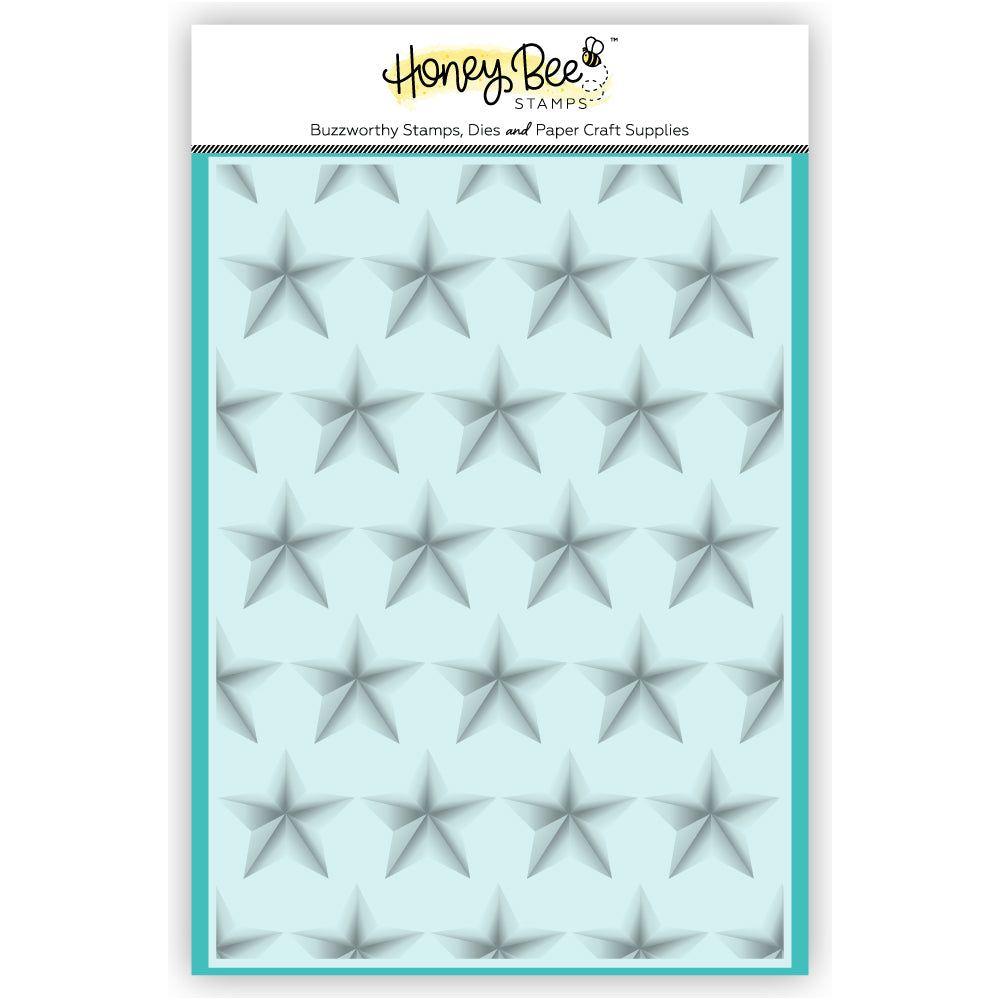 Honey Bee Star Spangled 3D Embossing Folder hbef-018 Alternate View