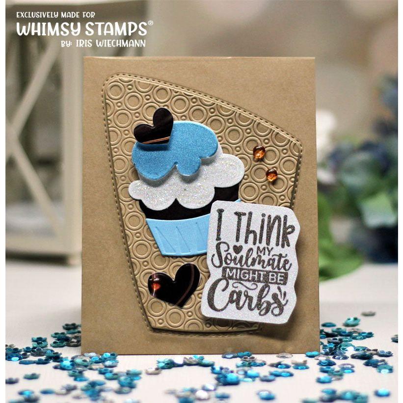 Whimsy Stamps Birthday Wishes Word Dies wsd100a i love carbs