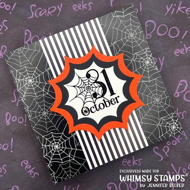 Whimsy Stamps October 31st Clear Stamps cwsd457 spiderweb