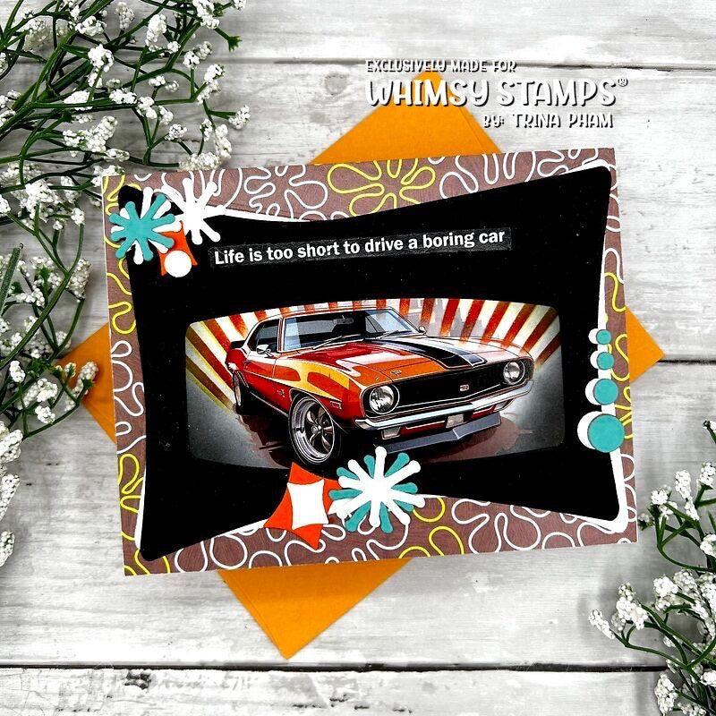 Whimsy Stamps Retro Mod Dies wsd198a muscle car