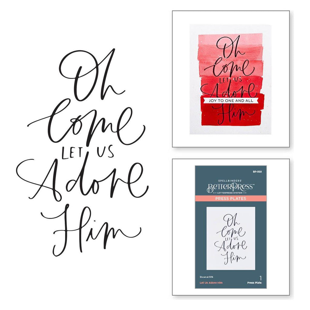 bp-058 Spellbinders Let Us Adore Him Press Plate product image