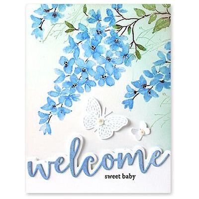 Penny Black Cling Stamp Idyllic 40-932 welcome baby