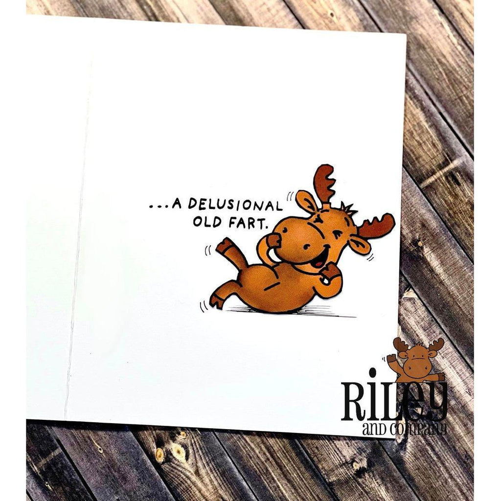 Riley and Company Funny Bones Think Old and You Will Be Old Clear Stamp rwd-1224 inside of card