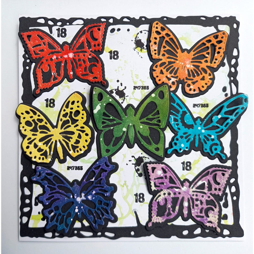 AALL & Create Woodland Window Dies 41 butterflies