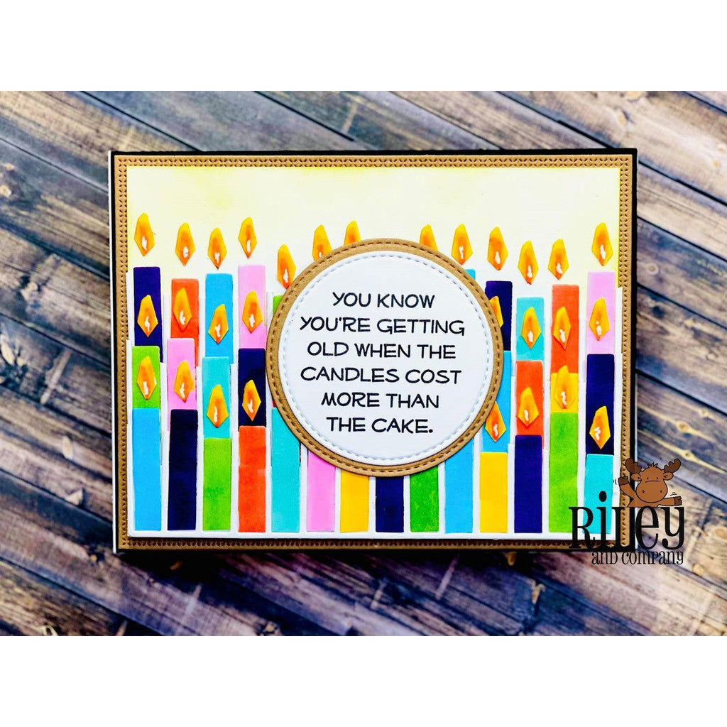 Riley and Company Funny Bones Candles Cost More Than Cake Clear Stamp rwd-1208 candles