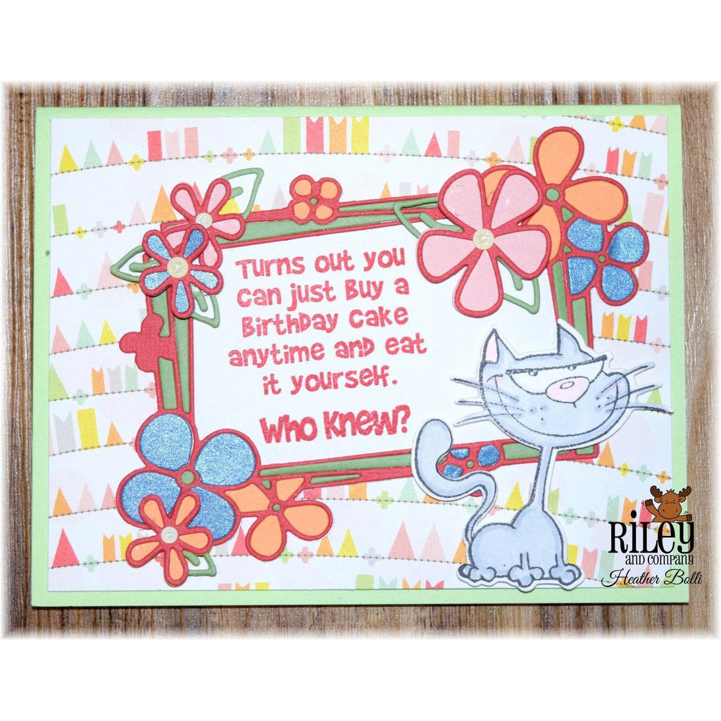 Riley and Company Funny Bones Who Knew? Clear Stamp rwd-1207 fun flowers