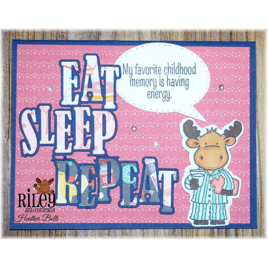 Riley and Company Funny Bones My Favorite Childhood Memory Clear Stamp rwd-1209 pajamas