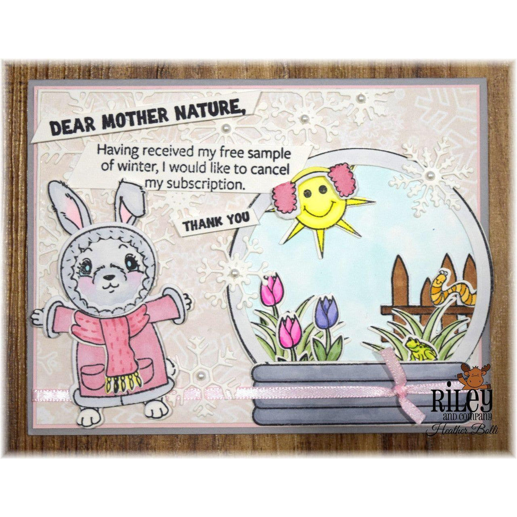 Riley and Company Funny Bones Dear Mother Nature Clear Stamp rwd-1215 spring