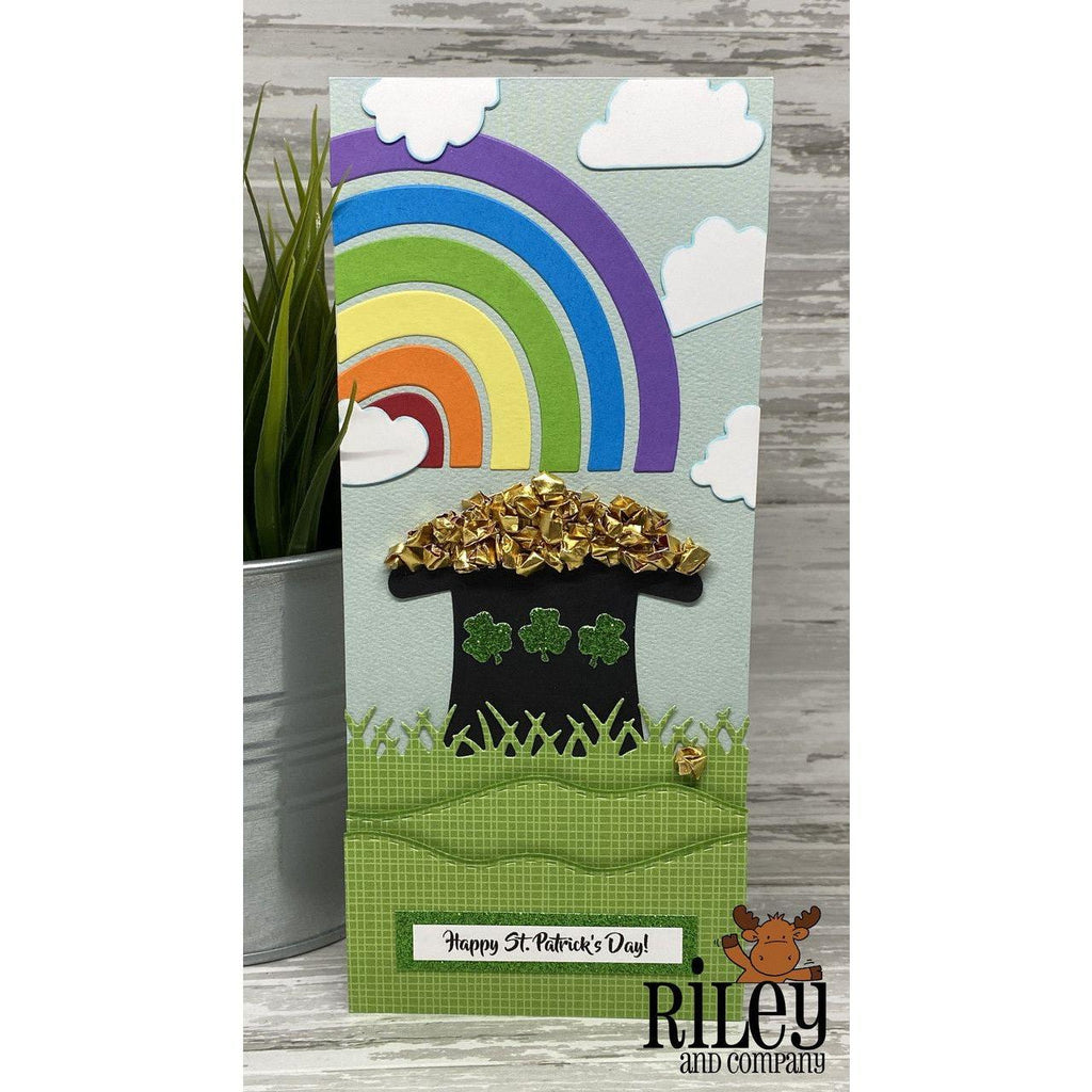 Riley And Company Cut Ups Overlay Clovers Dies rd593 rainbow