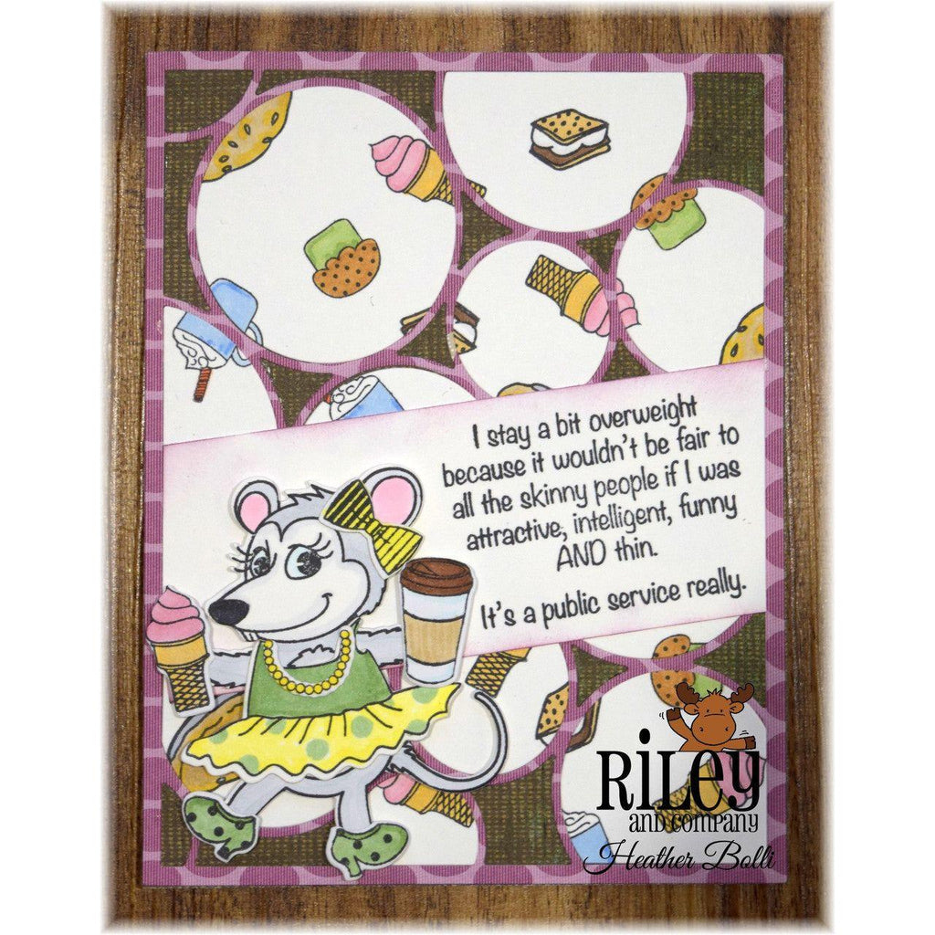 Riley and Company Funny Bones Public Service Clear Stamp rwd-1221 snacks