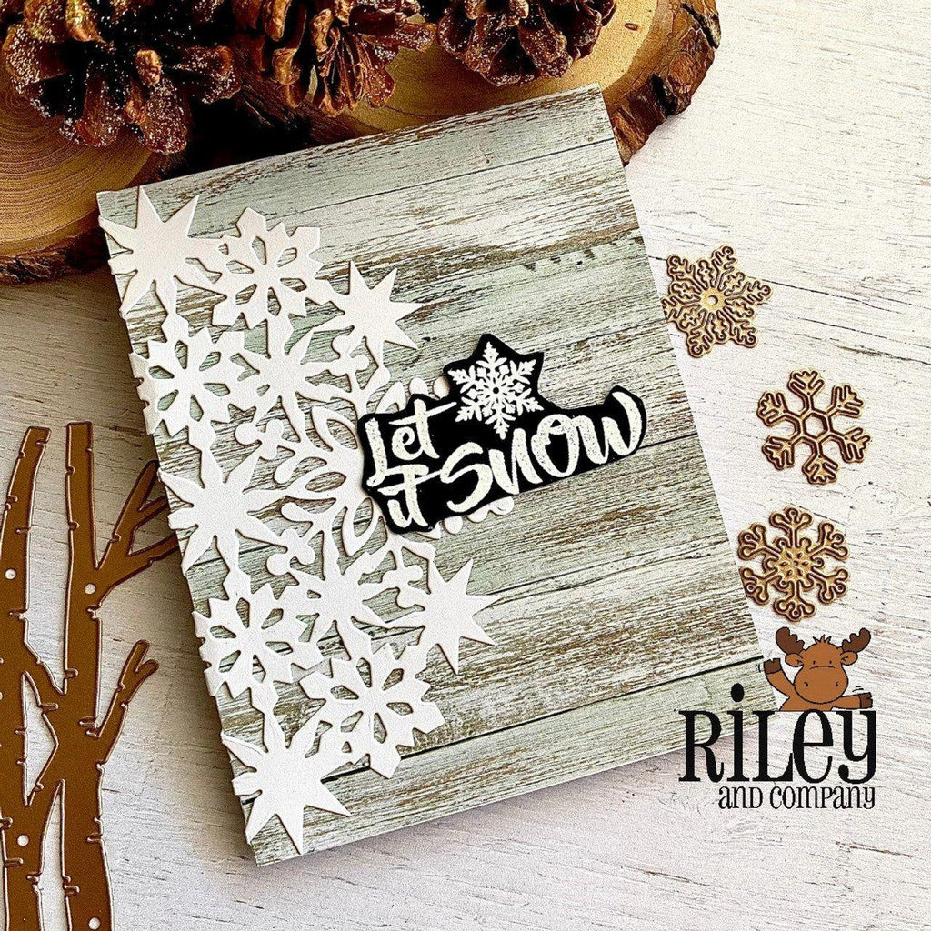 Riley and Company Funny Bones Let it Snow Clear Stamp rwd-1213 snowflakes