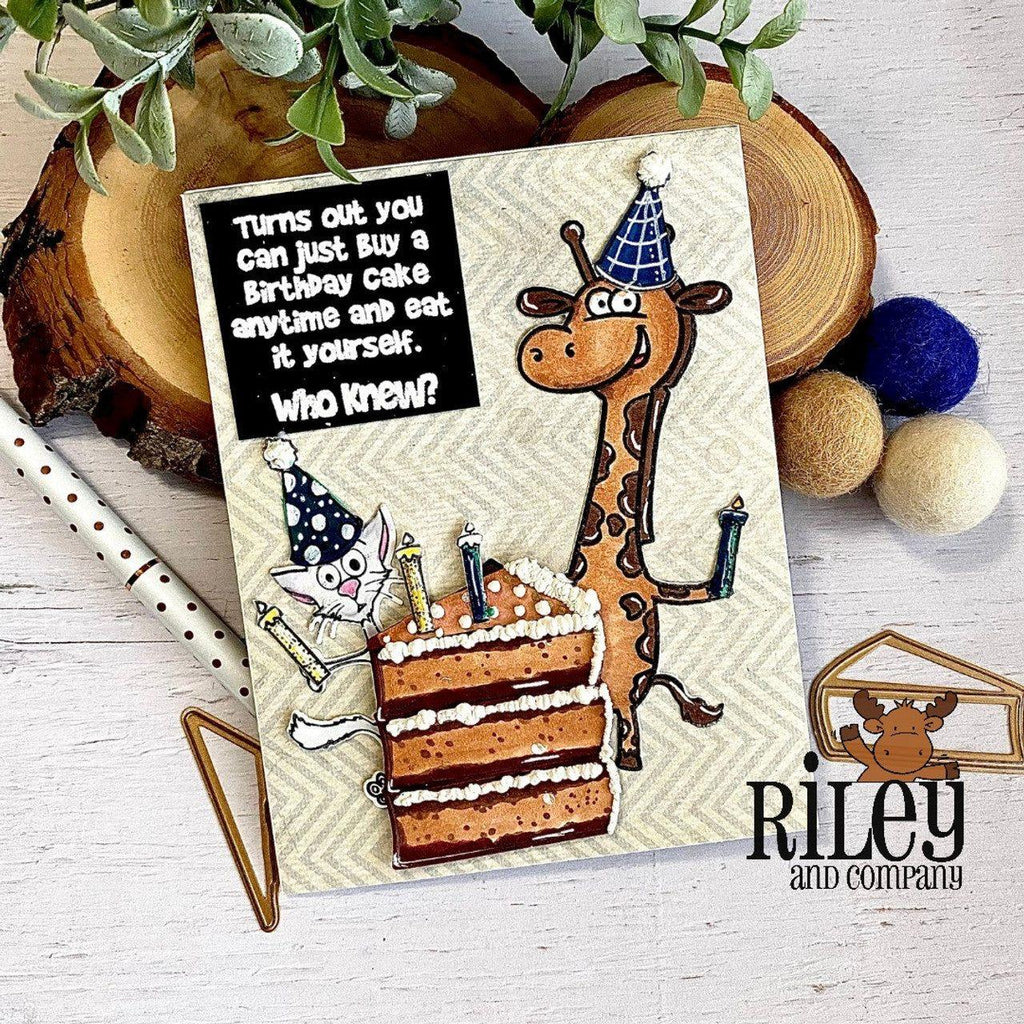 Riley and Company Funny Bones Who Knew? Clear Stamp rwd-1207 giraffe