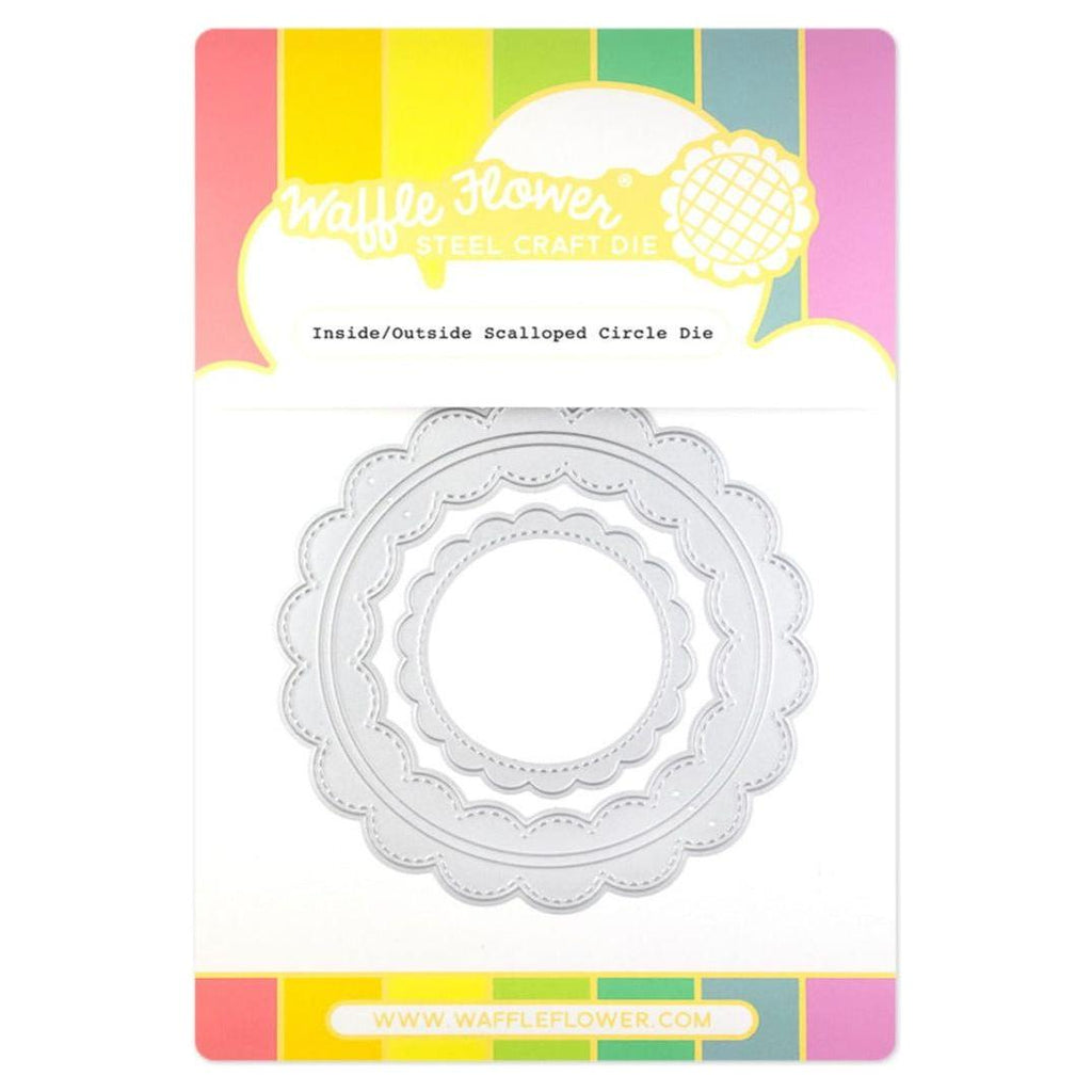 Waffle Flower Inside Outside Scalloped Circle Dies 421539