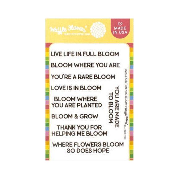 Waffle Flower Small Sentiments Bloom Clear Stamps 421625