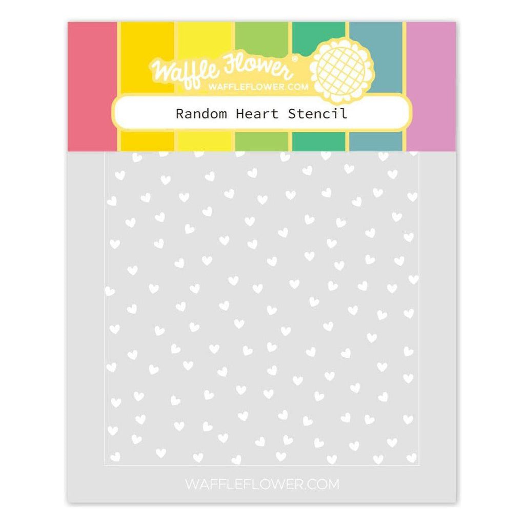 Waffle Flower Random Heart Stencil 421658