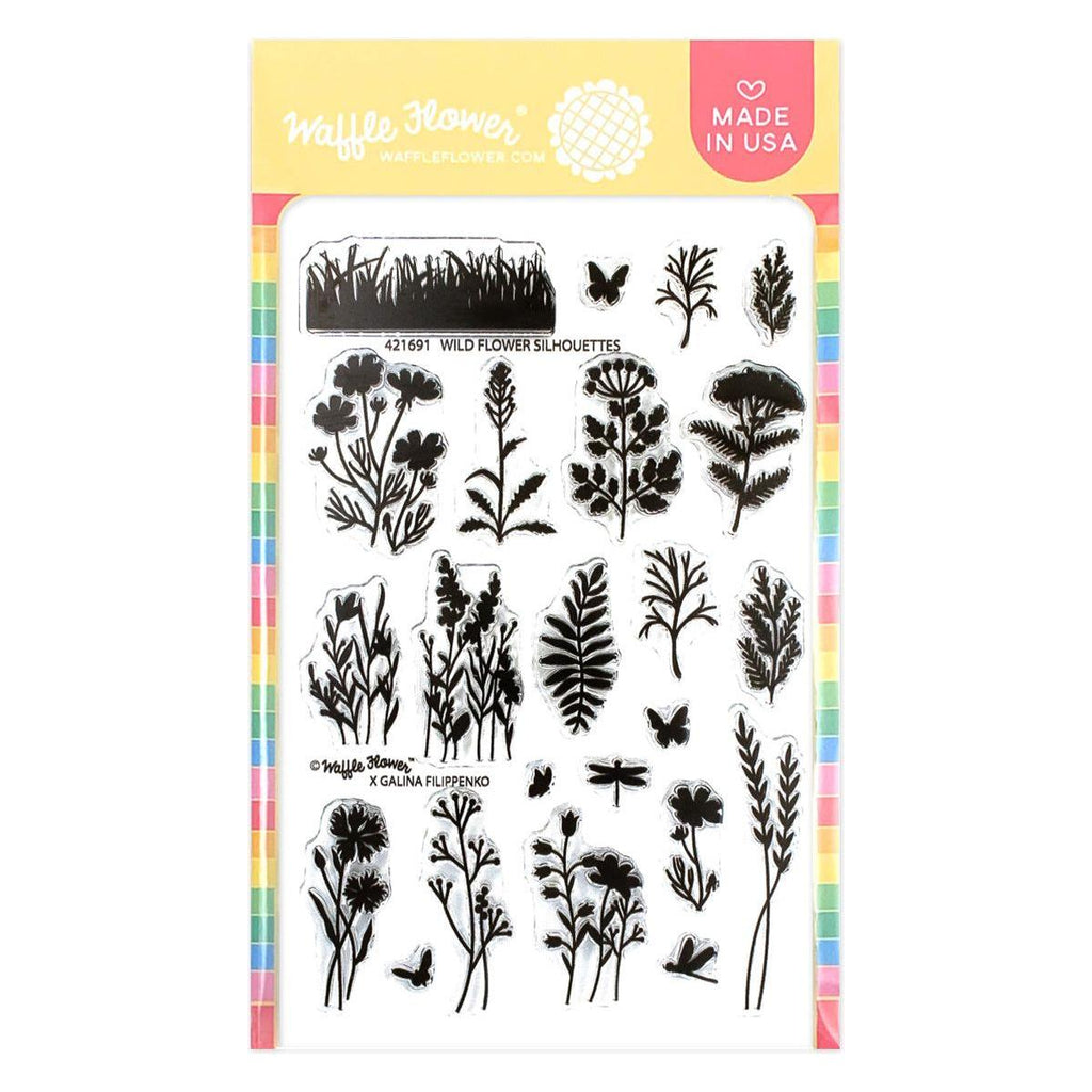 Waffle Flower Wild Flower Silhouettes Clear Stamps 421691